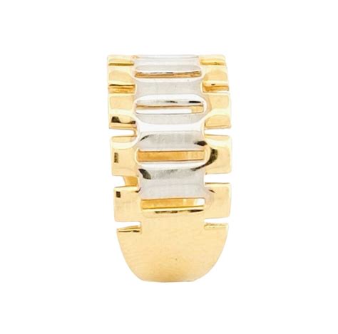 Anillo Tipo Rolex Rígido 2 Oros 14 K + Obsequio..